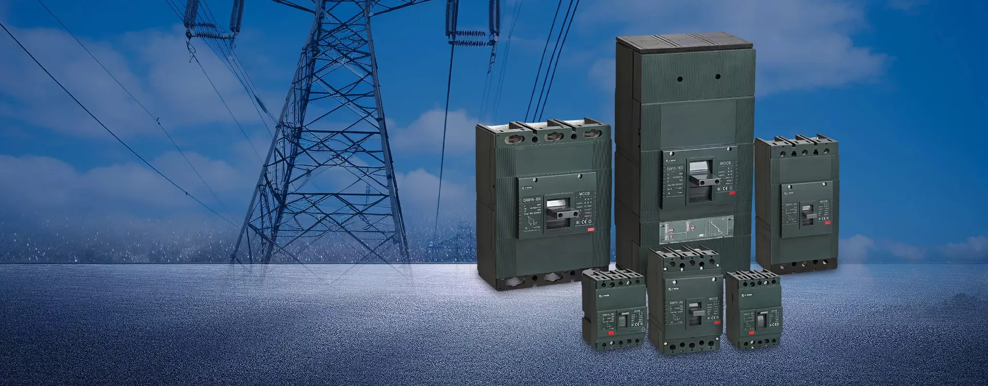 CDADA Low-Voltage Electrical Solutions - CE Certified MCCB MCB DC Mabreaker for Industrial and Solar Projects.