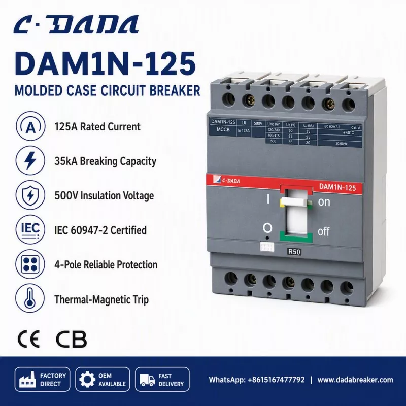 Kuve nechokwadi cheKugovera-Kutendeseka: Iyo C·DADA DAM1N-125 MCCB Solution